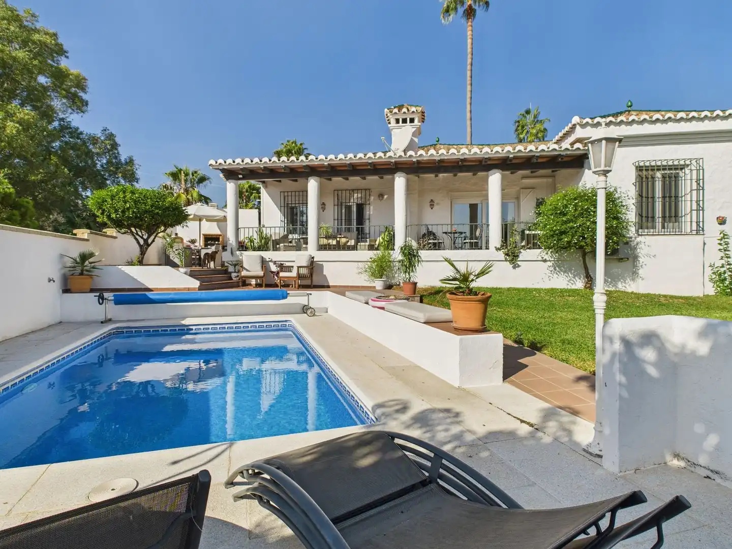 Jardín de Casa o chalet en venta en Estepona con Aire acondicionado, Terraza y TV