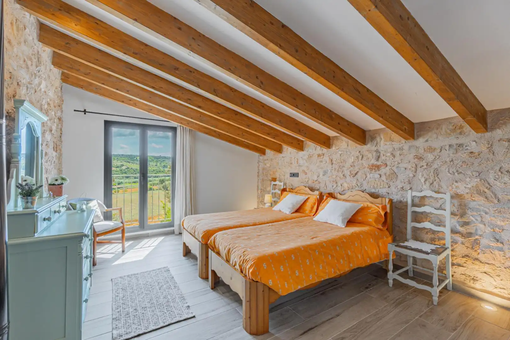 Schlafzimmer von Country house zur Miete in Manacor mit Klimaanlage, Heizung und Privatgarten