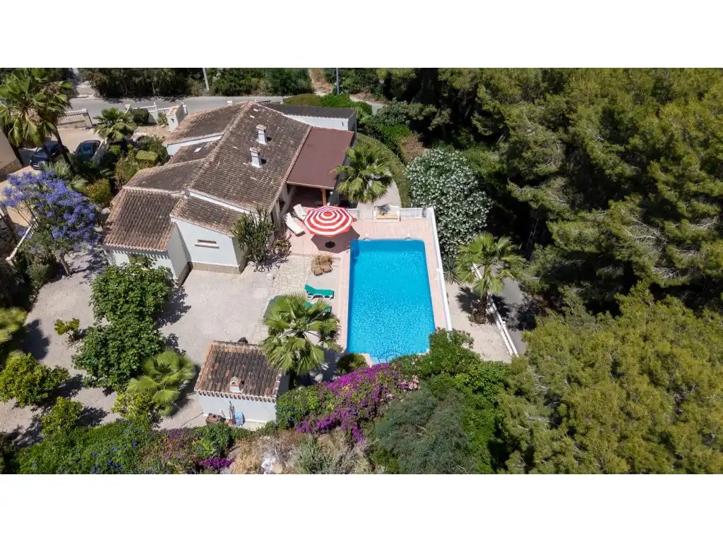 Außenansicht von Haus oder Chalet zur Miete in Jávea / Xàbia mit Heizung, Privatgarten und Terrasse