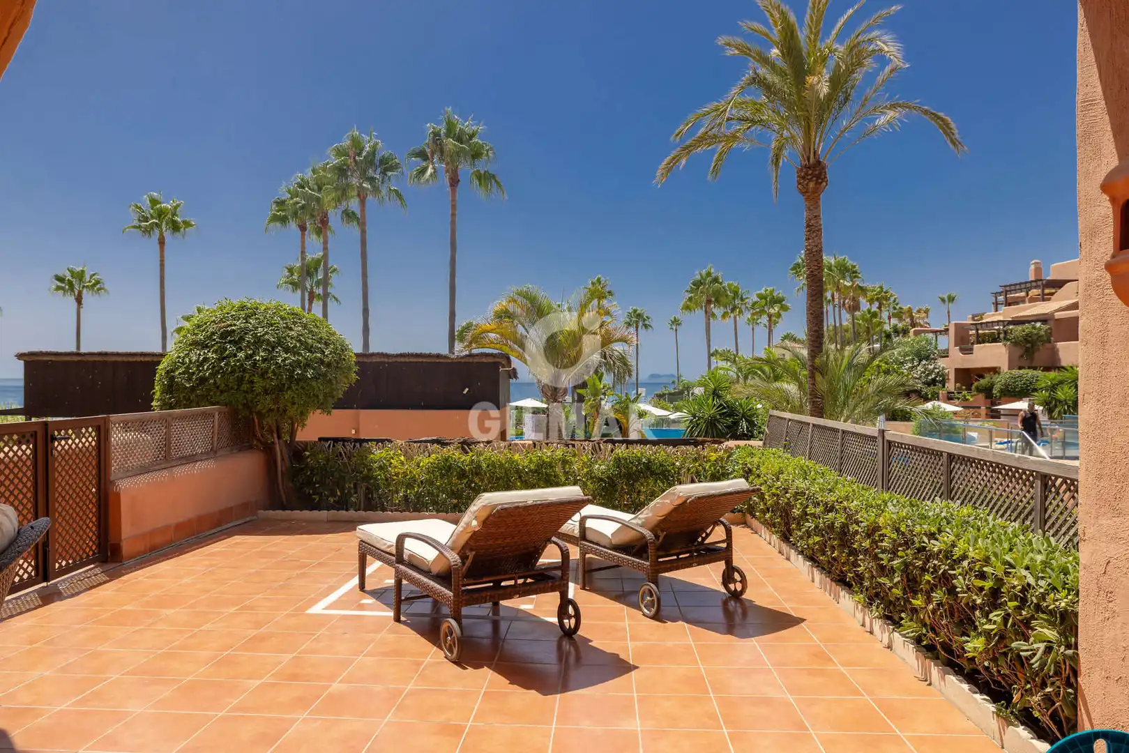 Terraza de Planta baja en venta en Estepona con Calefacción, Jardín privado y Trastero