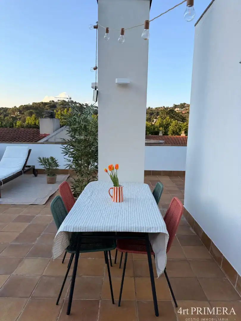 Terraza de Dúplex de alquiler en Vallromanes con Aire acondicionado, Calefacción y Parquet