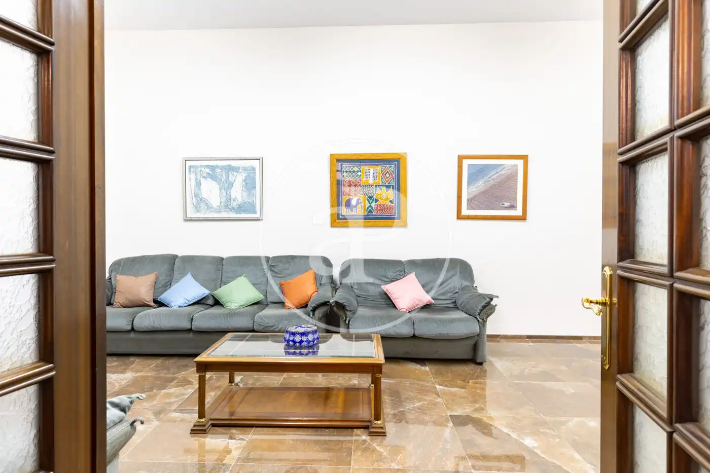 Sala d'estar de Casa adosada en venda en Sabadell amb Aire condicionat, Calefacció i Jardí privat