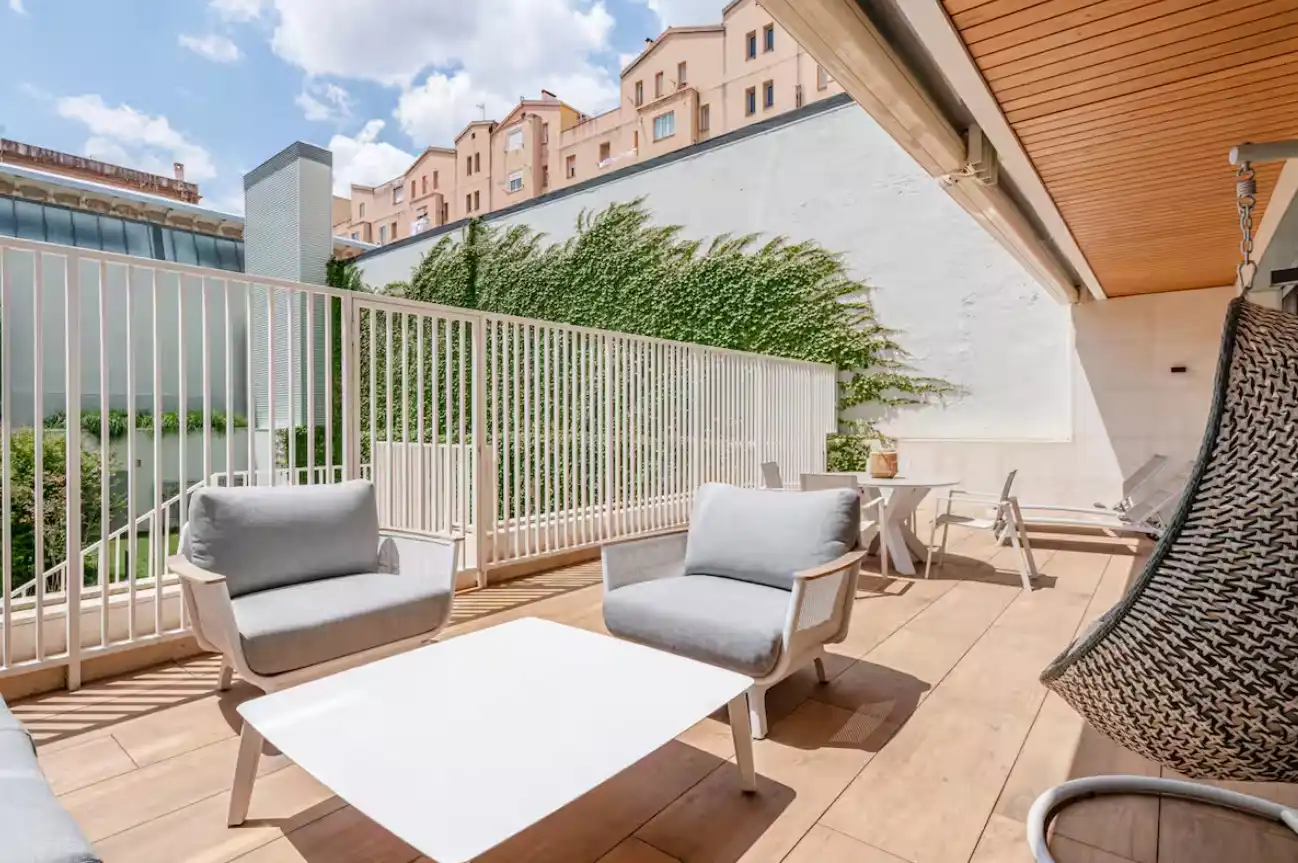 Terrassa de Apartament de lloguer amb opció a compra en Madrid amb Aire condicionat, Calefacció i Parquet