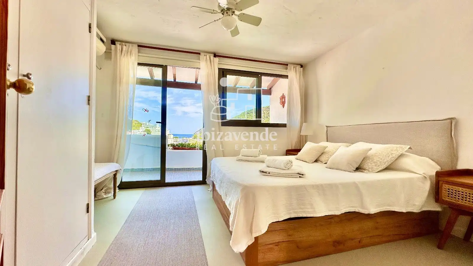 Bedroom of Duplexes for rent in Santa Eulària des Riu  with Air Conditioner, Terrace and Swimming Pool