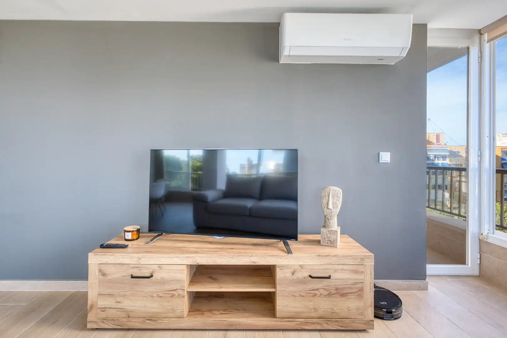 Wohnzimmer von Wohnung zur Miete in Alicante / Alacant mit Klimaanlage, Heizung und Privatgarten