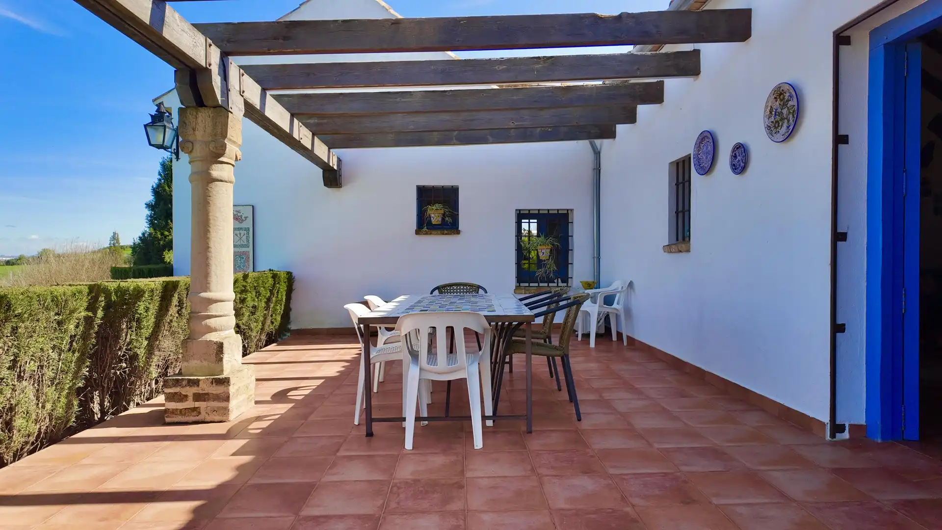 Terraza de Finca rústica en venta en Santaella con Aire acondicionado, Jardín privado y Terraza