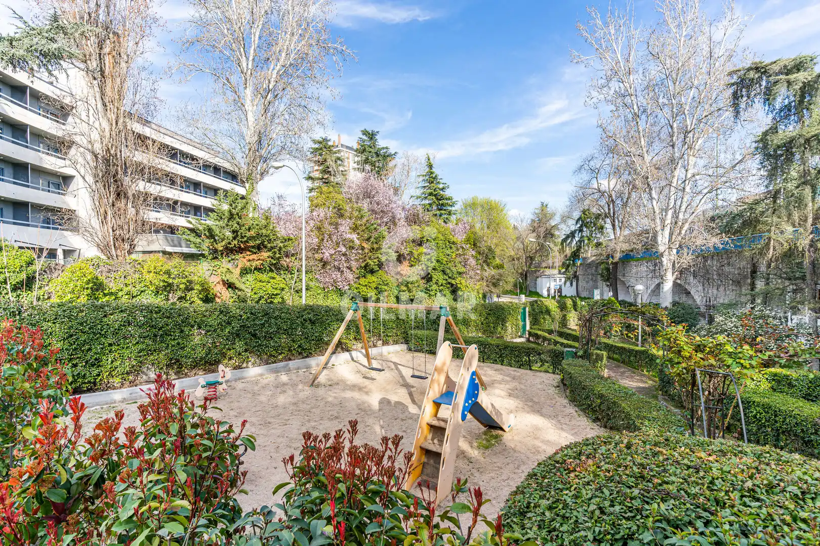 Garden of Flat for sale in Madrid  with Heating, Private garden and Swimming Pool