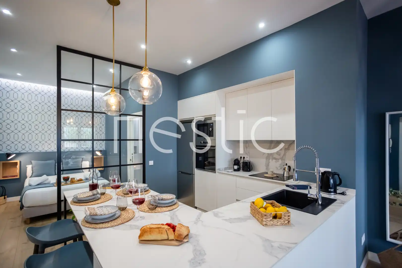 Cocina de Apartamento de alquiler en Madrid con Aire acondicionado, Calefacción y Amueblado