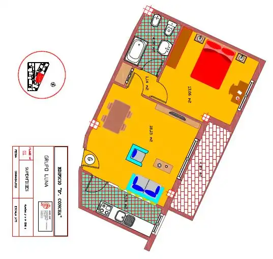 Wohnung zur Miete in Granada mit Heizung, Möbliert und Waschmaschine