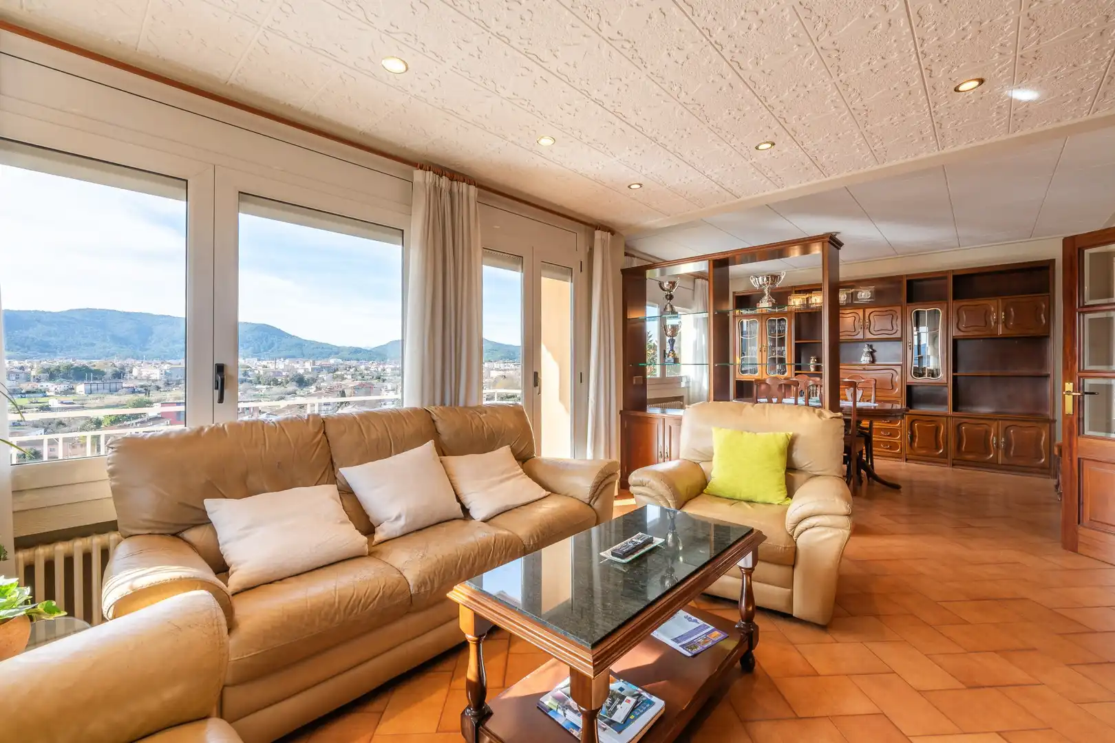 Sala de estar de Casa o chalet en venta en Banyoles con Terraza, Piscina y Balcón