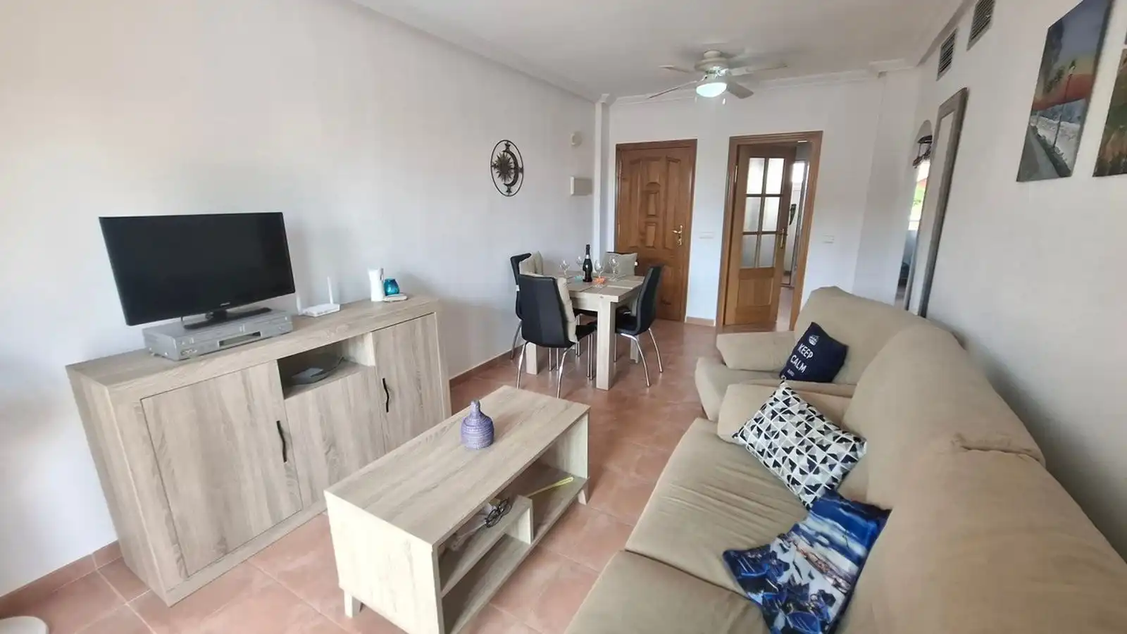 Sala de estar de Ático en venta en Mojácar con Aire acondicionado, Terraza y Piscina