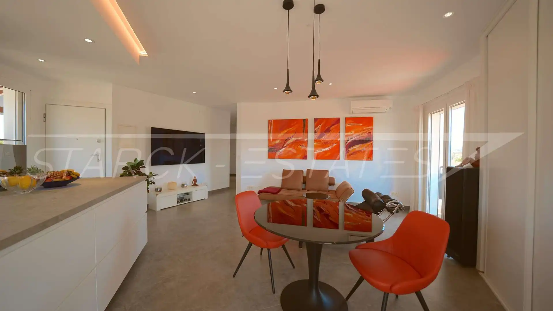 Sala de estar de Ático en venta en Dénia con Aire acondicionado, Jardín privado y Piscina