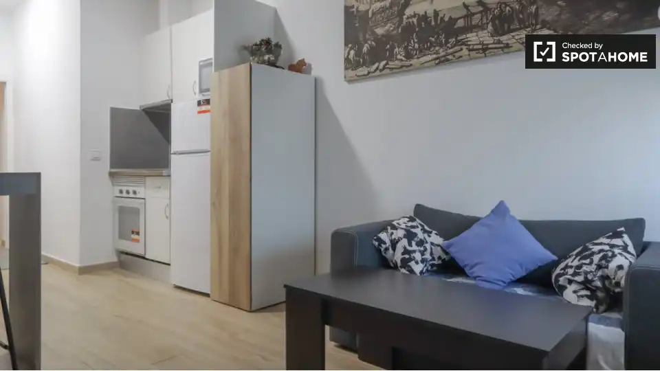 Sala d'estar de Pis de lloguer en Madrid amb Aire condicionat, Calefacció i Moblat