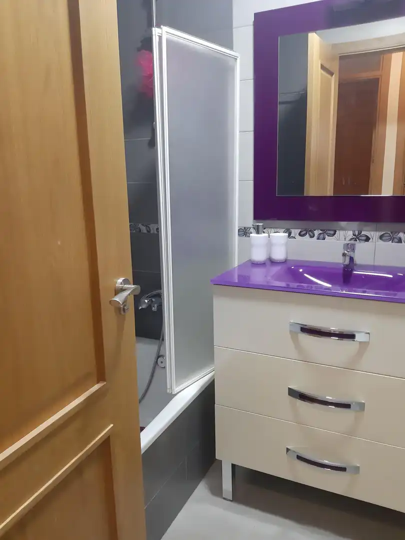 Bathroom of Flat for rent in Algeciras  with Air Conditioner and Furnished