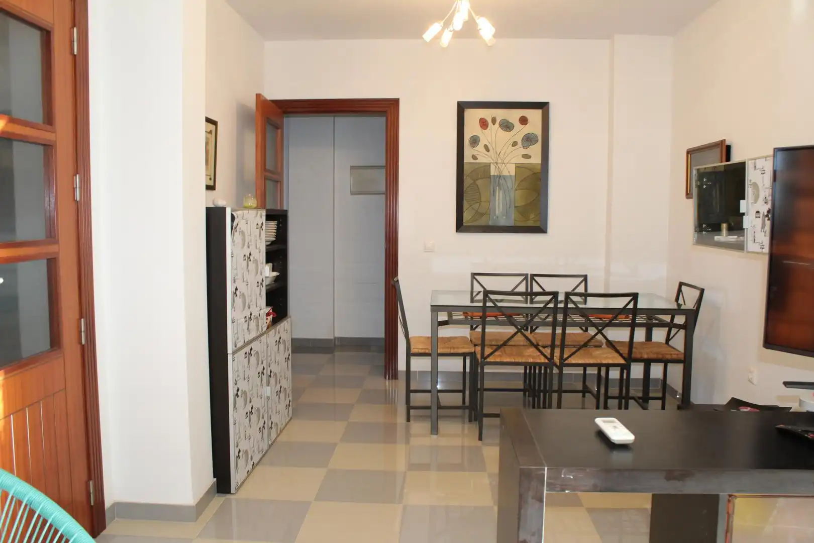 Comedor de Apartamento en venta en Roquetas de Mar con Aire acondicionado, Amueblado y Horno