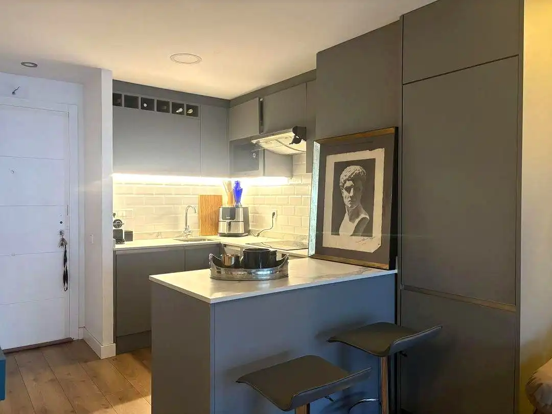 Kitchen of Flat for rent in Madrid  with Air Conditioner, Terrace and Furnished