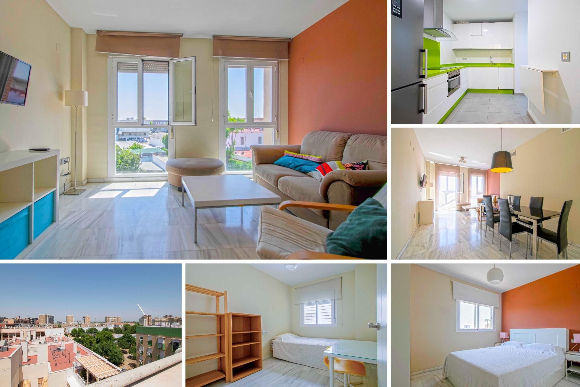 Vista exterior de Piso en venta en  Sevilla Capital con Aire acondicionado