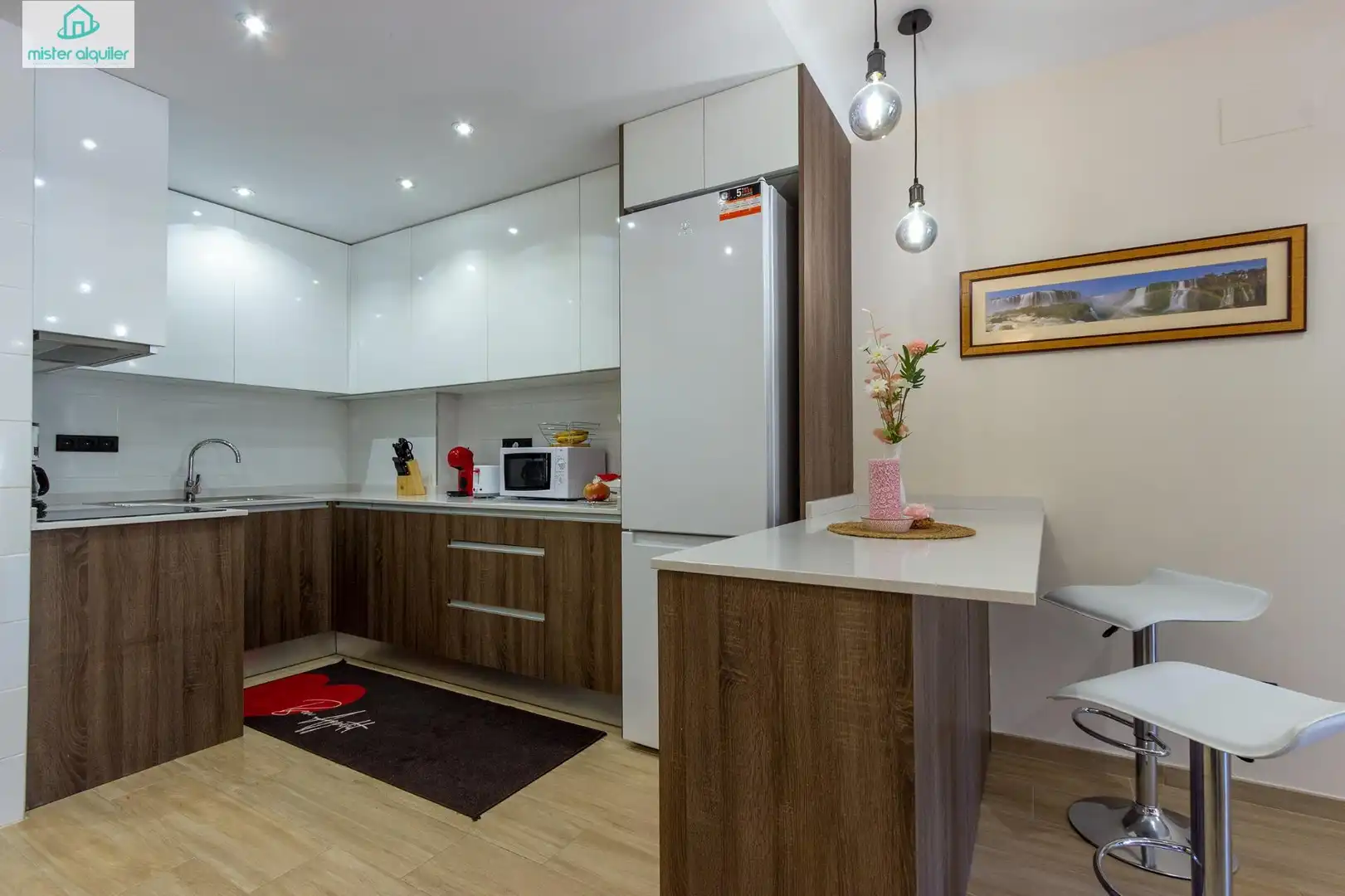 Cocina de Planta baja de alquiler en El Campello con Aire acondicionado, Calefacción y Jardín privado