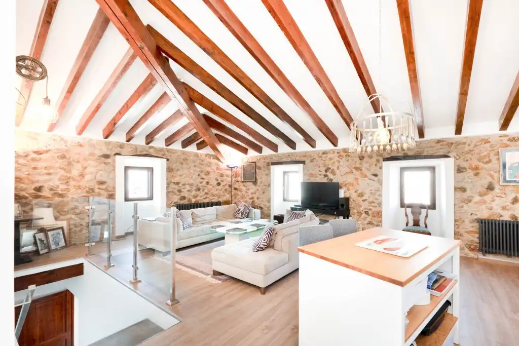 Living room of Country homes for sale in Calvià  with Air Conditioner, Heating and Terrace