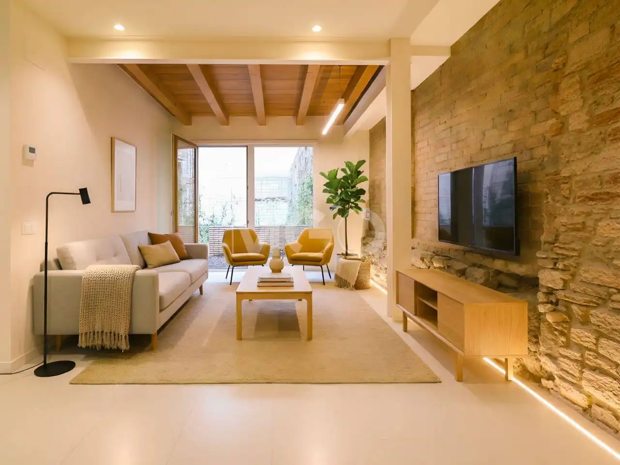Sala de estar de Piso en venta en Vic con Calefacción, Terraza y Alarma