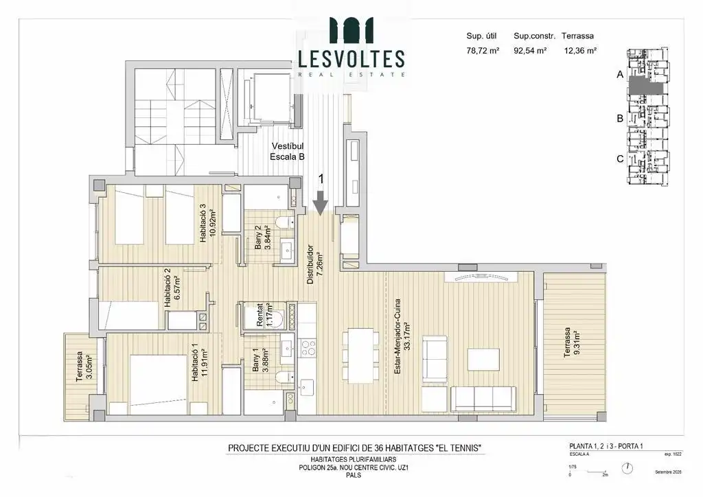 Piso con terraza en venta en Polígon 25a NOU CENTRE CÍVIC S/N, imagen 19