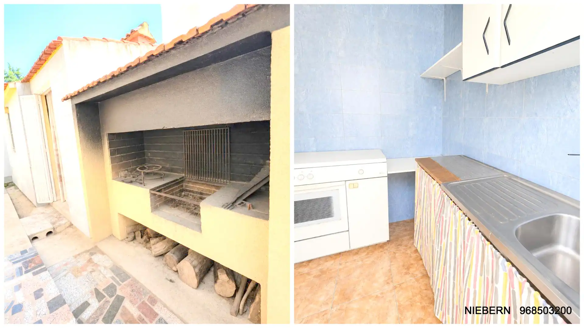 Cuina de Casa o xalet en venda en Cartagena amb Aire condicionat, Jardí privat i Terrassa