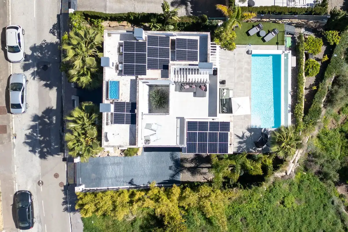 Exterior view of Houses for sale in Mijas  with Air Conditioner, Private garden and Terrace