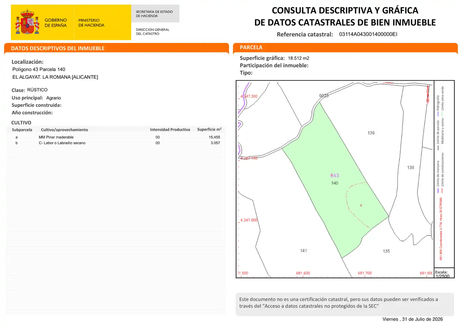 Terreno en venta en La Romana