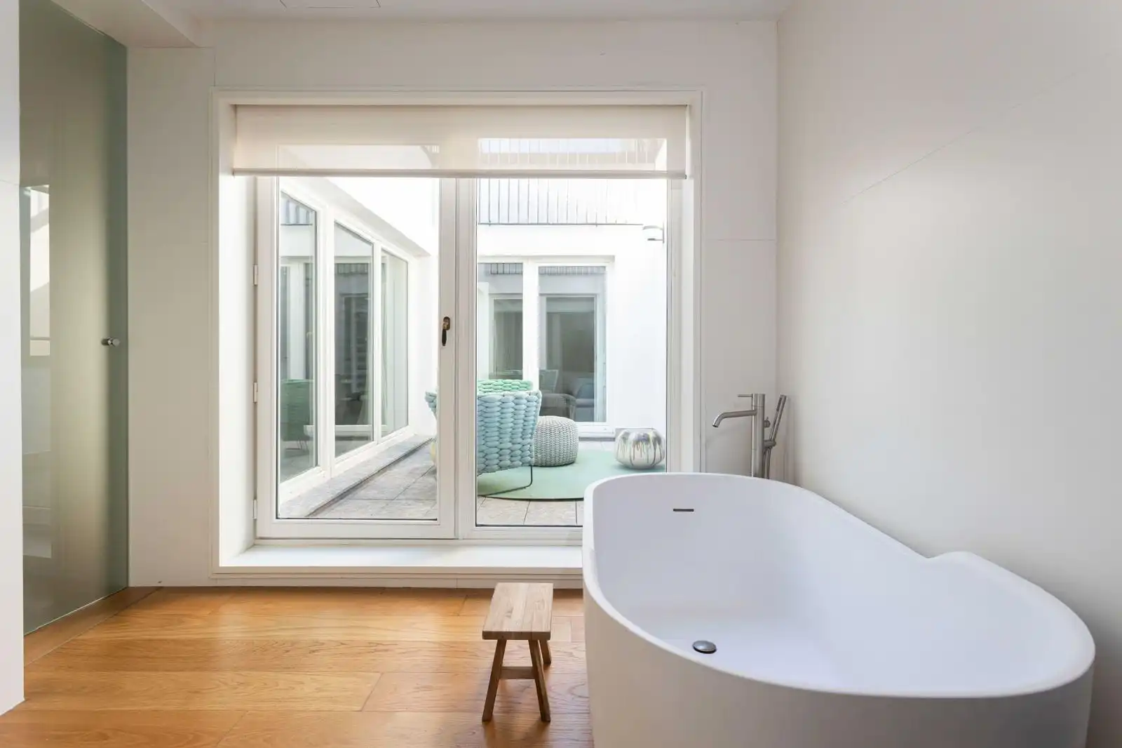 Badezimmer von Wohnung zur Miete in Barcelona mit Klimaanlage, Heizung und Terrasse