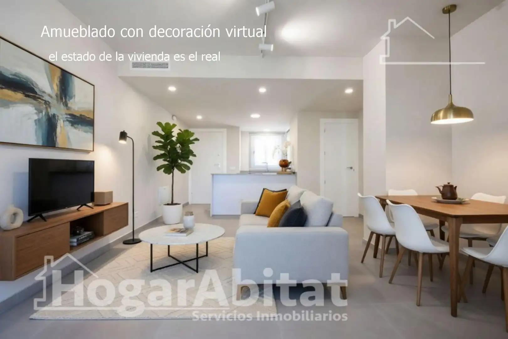 Wohnzimmer von Dachboden zum Verkauf in Dénia mit Terrasse, Alarm und Gemeinschaftspool