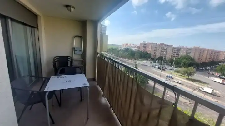 Balcony of Flat for rent in Valencia  with Air Conditioner, Heating and Furnished