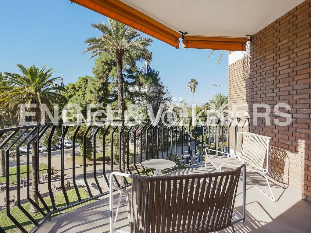Terrasse von Wohnung zur Miete in Valencia mit Klimaanlage, Heizung und Parkett
