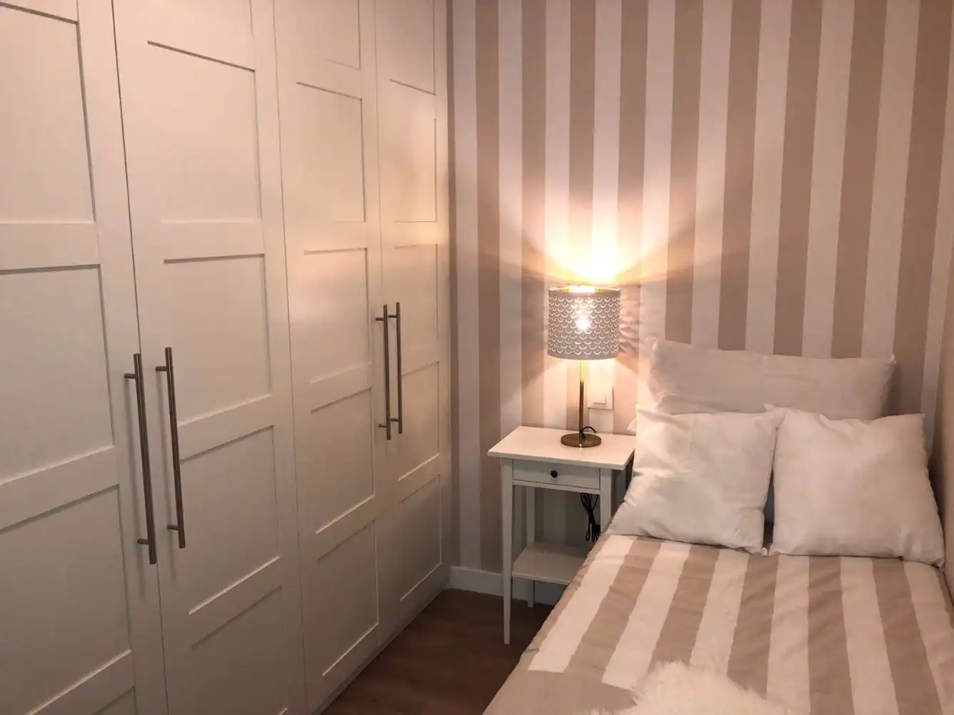Schlafzimmer von Wohnung zur Miete in Madrid mit Klimaanlage, Heizung und Parkett