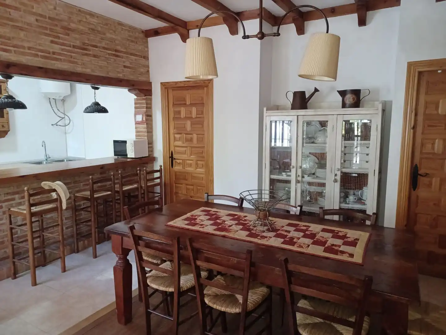 Esszimmer von Einfamilien-Reihenhaus zum Verkauf in Almuradiel mit Heizung, Terrasse und Möbliert