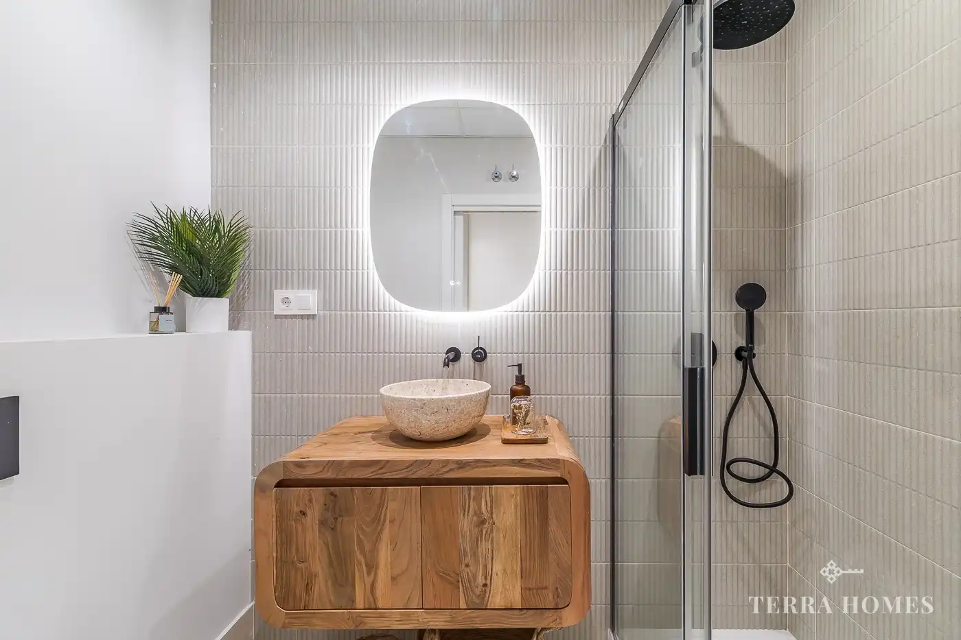 Baño de Apartamento de alquiler en Madrid con Aire acondicionado, Amueblado y Internet