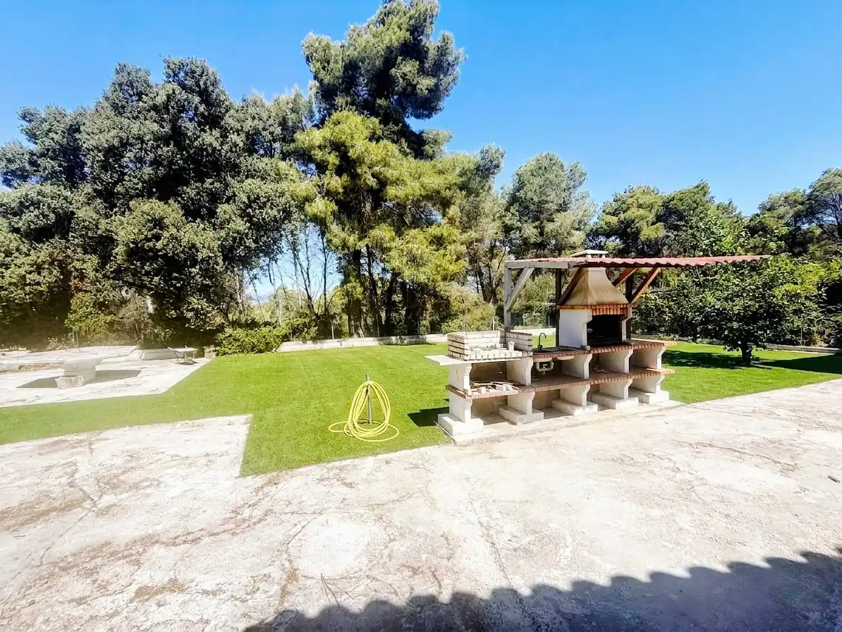Garten von Haus oder Chalet zur Miete in Calafell mit Privatgarten, Abstellraum und Schwimmbad