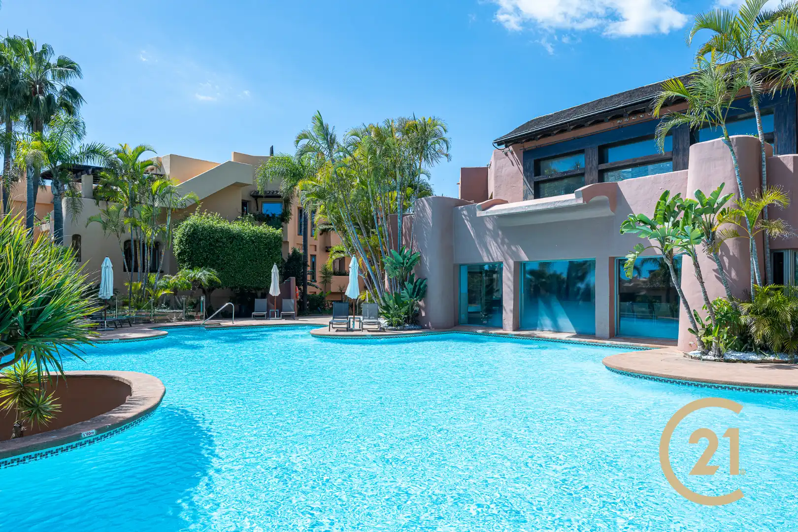 Swimming pool of Apartments for sale in Marbella  with Air Conditioner, Terrace and Storage room