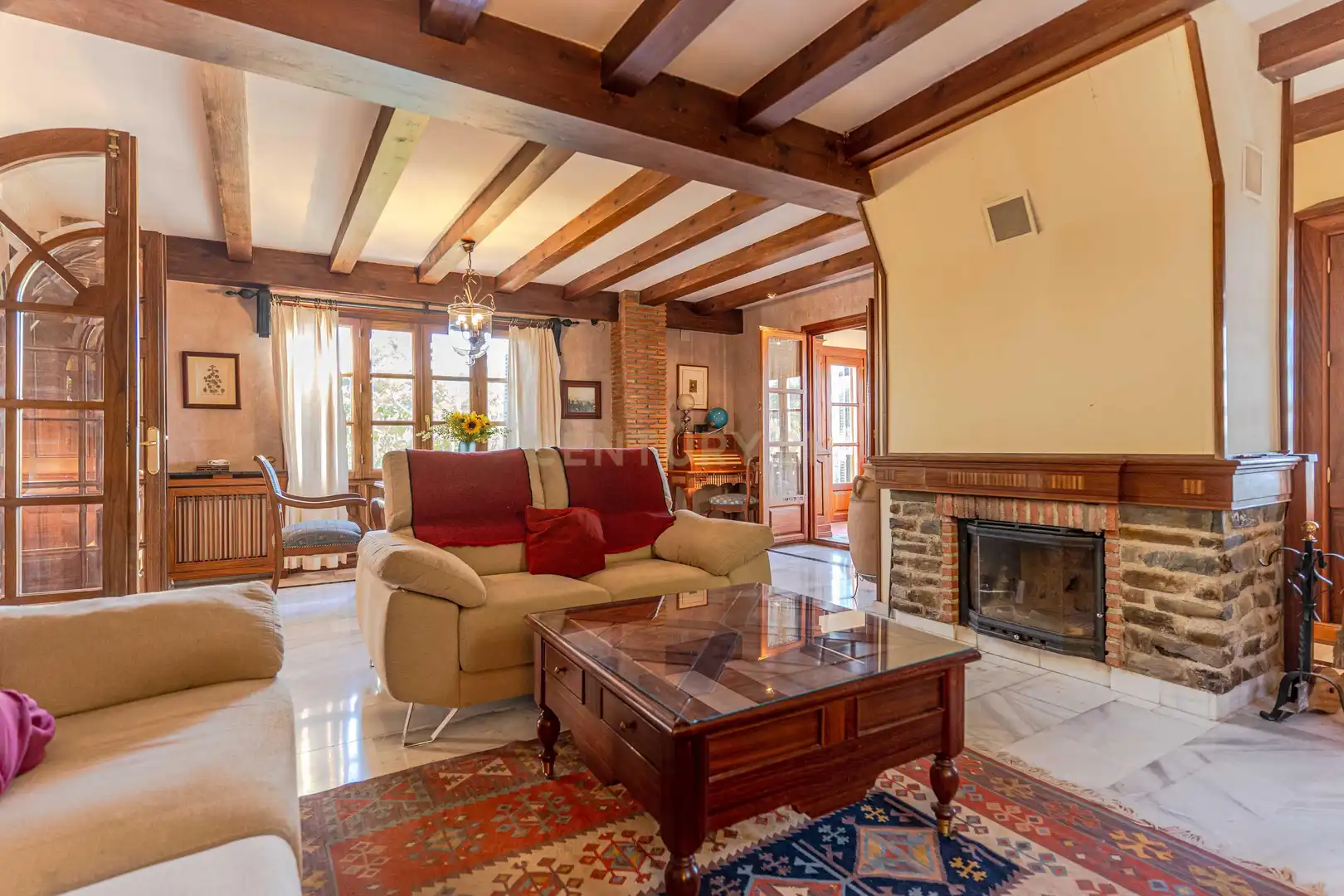 Sala de estar de Casa o chalet en venta en Nívar con Jardín privado, Trastero y Piscina