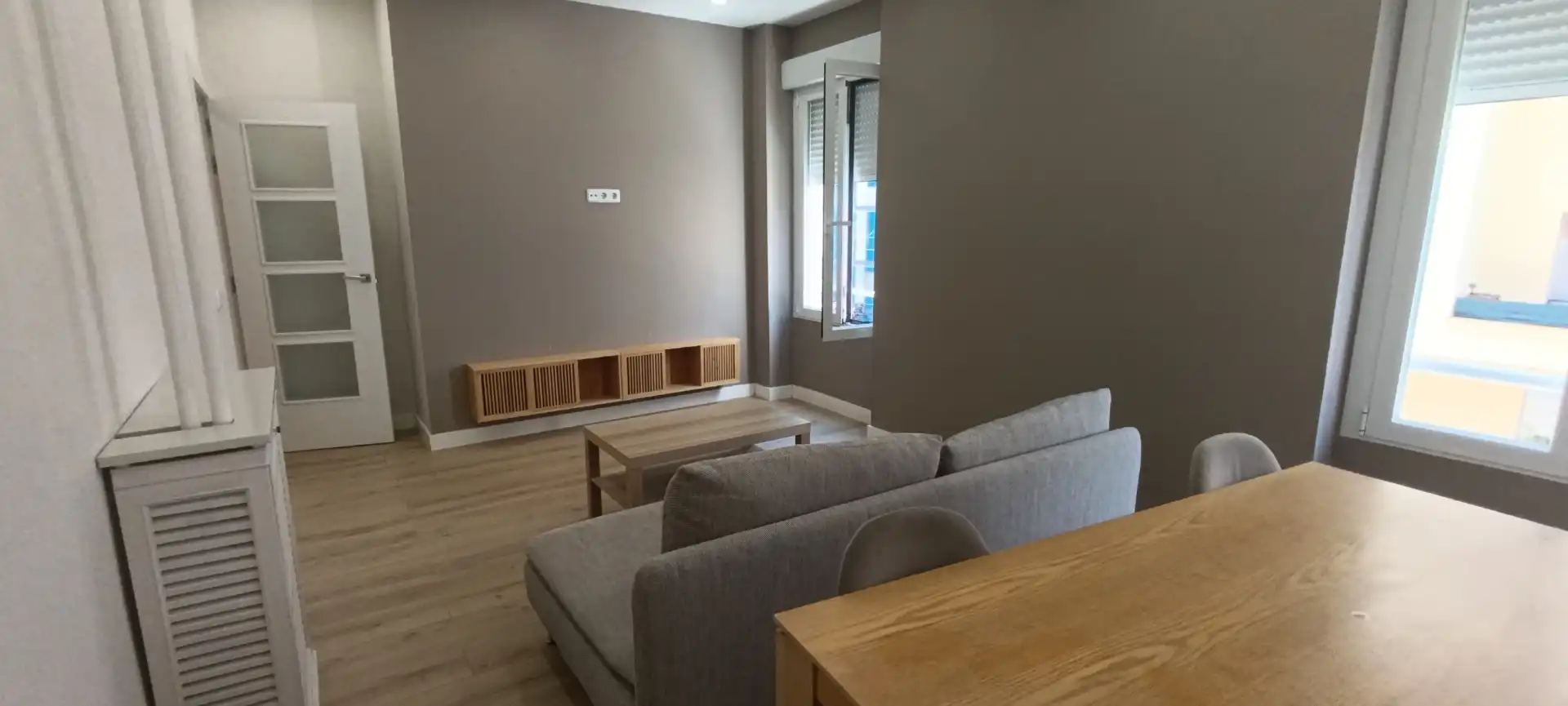 Sala de estar de Piso de alquiler en Madrid con Calefacción, Parquet y Amueblado