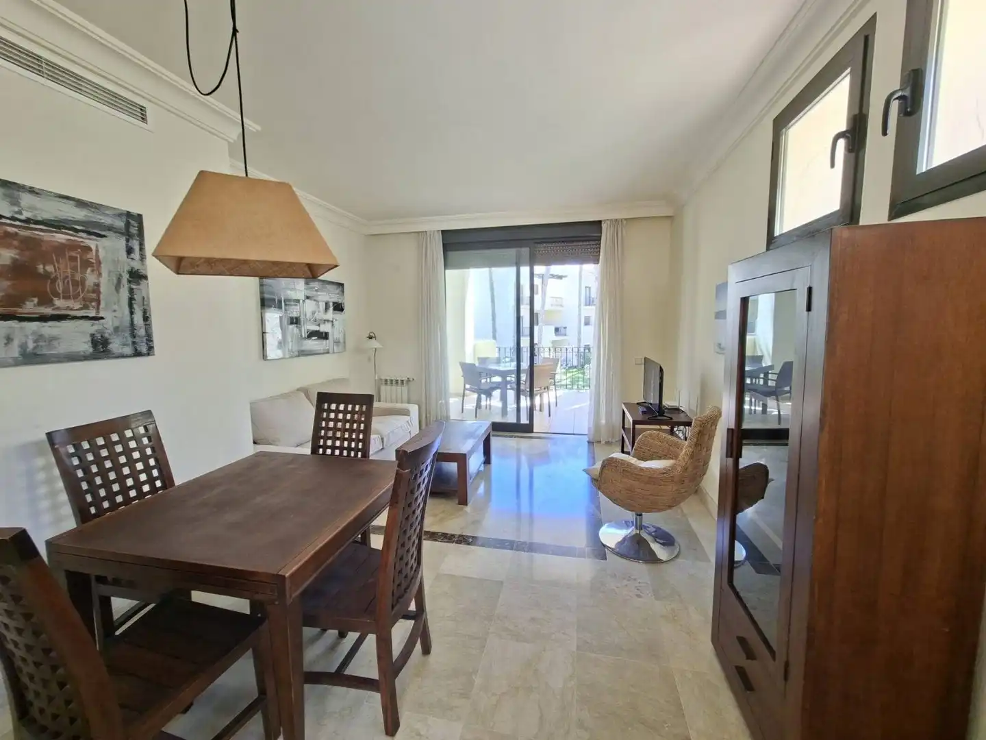Wohnzimmer von Wohnungen zum Verkauf in San Javier mit Klimaanlage, Heizung und Privatgarten
