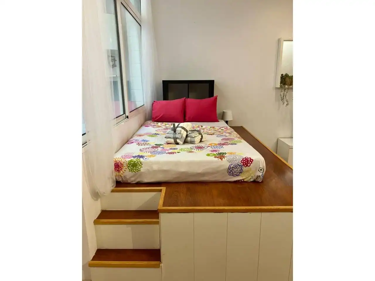 Schlafzimmer von Wohnung zur Miete in Barcelona mit Klimaanlage, Heizung und Privatgarten