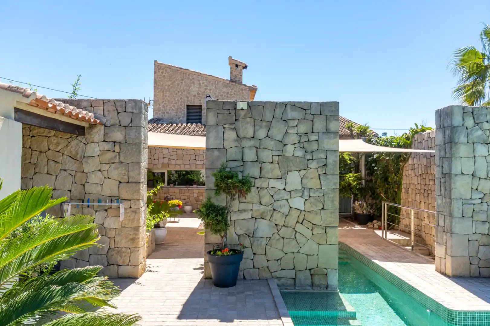 Terraza de Finca rústica en venta en Benissa con Aire acondicionado, Calefacción y Jardín privado