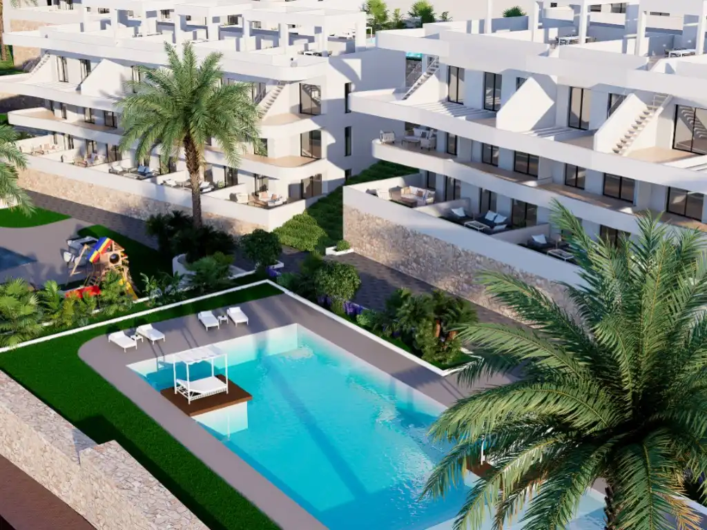 Vista exterior de Apartament en venda en Finestrat amb Piscina
