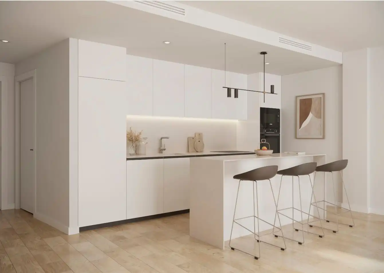Cocina de Apartamento en venta en Marbella con Aire acondicionado, Calefacción y Terraza