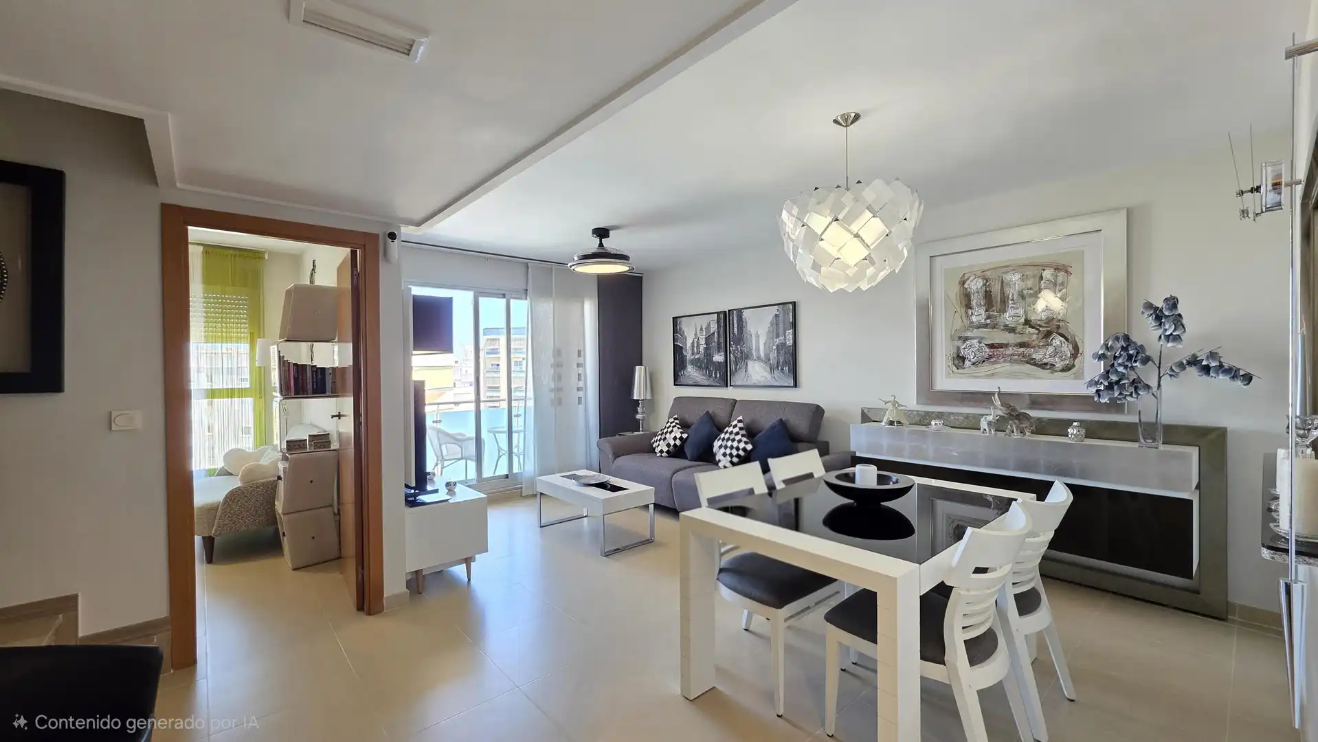 Sala de estar de Ático en venta en Gandia con Aire acondicionado, Calefacción y Terraza