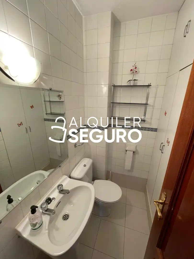 Bany de Pis de lloguer en Madrid amb Calefacció, Terrassa i Moblat