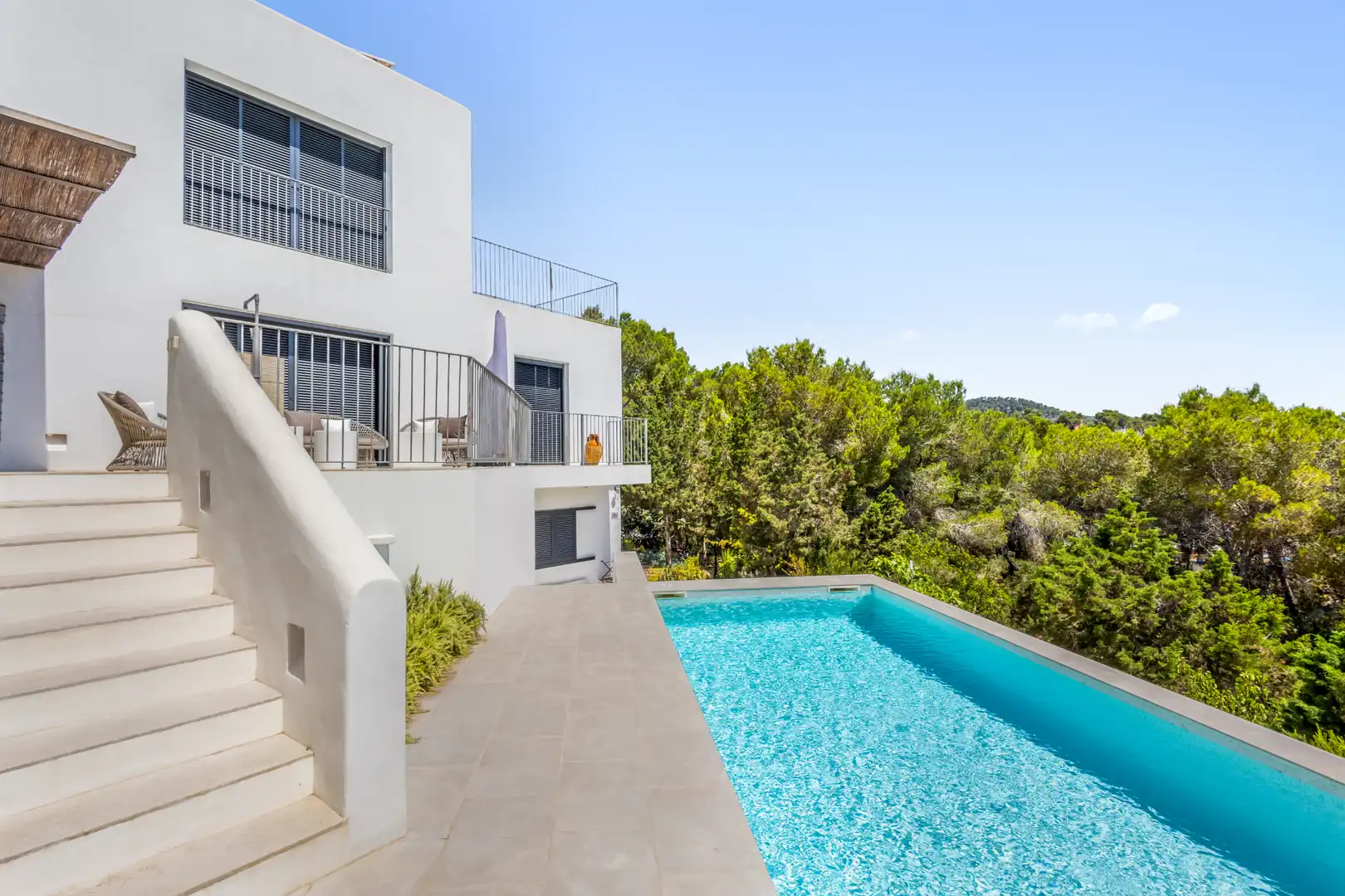 Vista exterior de Casa o xalet en venda en Santa Eulària des Riu amb Aire condicionat, Calefacció i Jardí privat