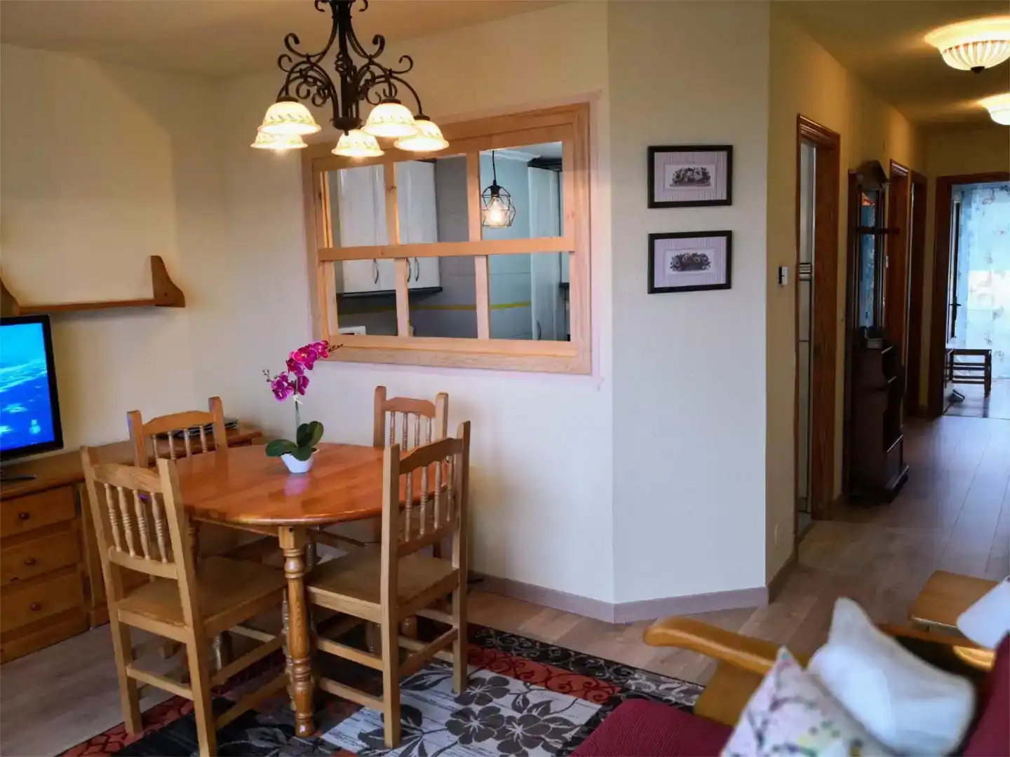 Esszimmer von Wohnung zur Miete in Suances mit Privatgarten, Parkett und Abstellraum
