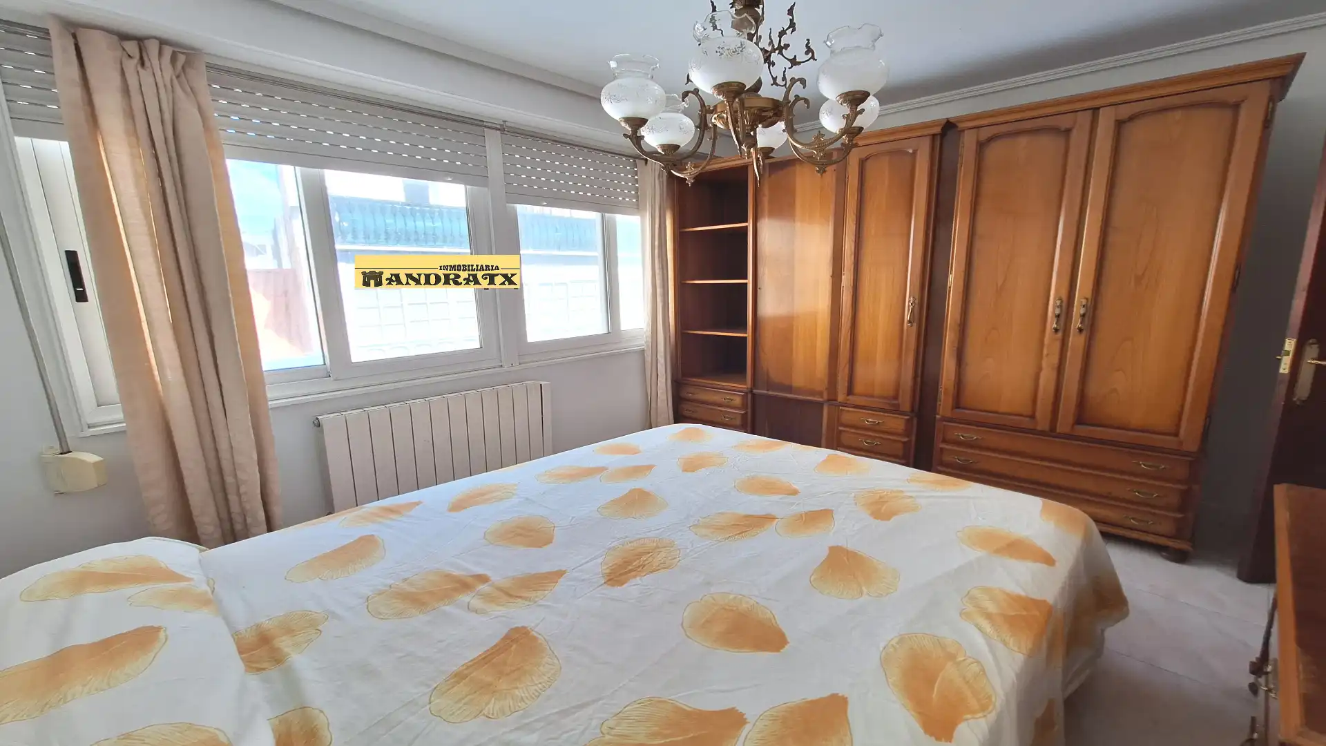 Schlafzimmer von Wohnung zum Verkauf in Ferrol mit Heizung, Möbliert und Balkon