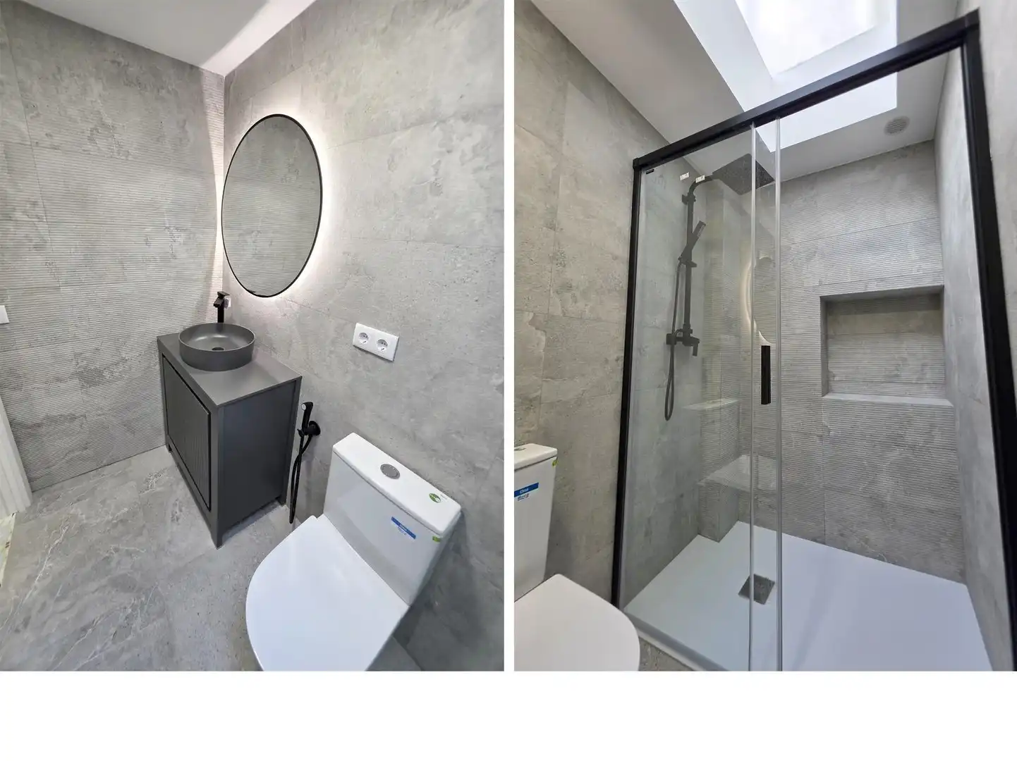 Badezimmer von Haus oder Chalet zum Verkauf in Castellón de la Plana / Castelló de la Plana mit Klimaanlage, Heizung und Parkett